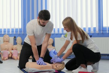 Provide cardiopulmonary resuscitation and Provide first aid