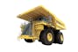 A large yellow dump truck